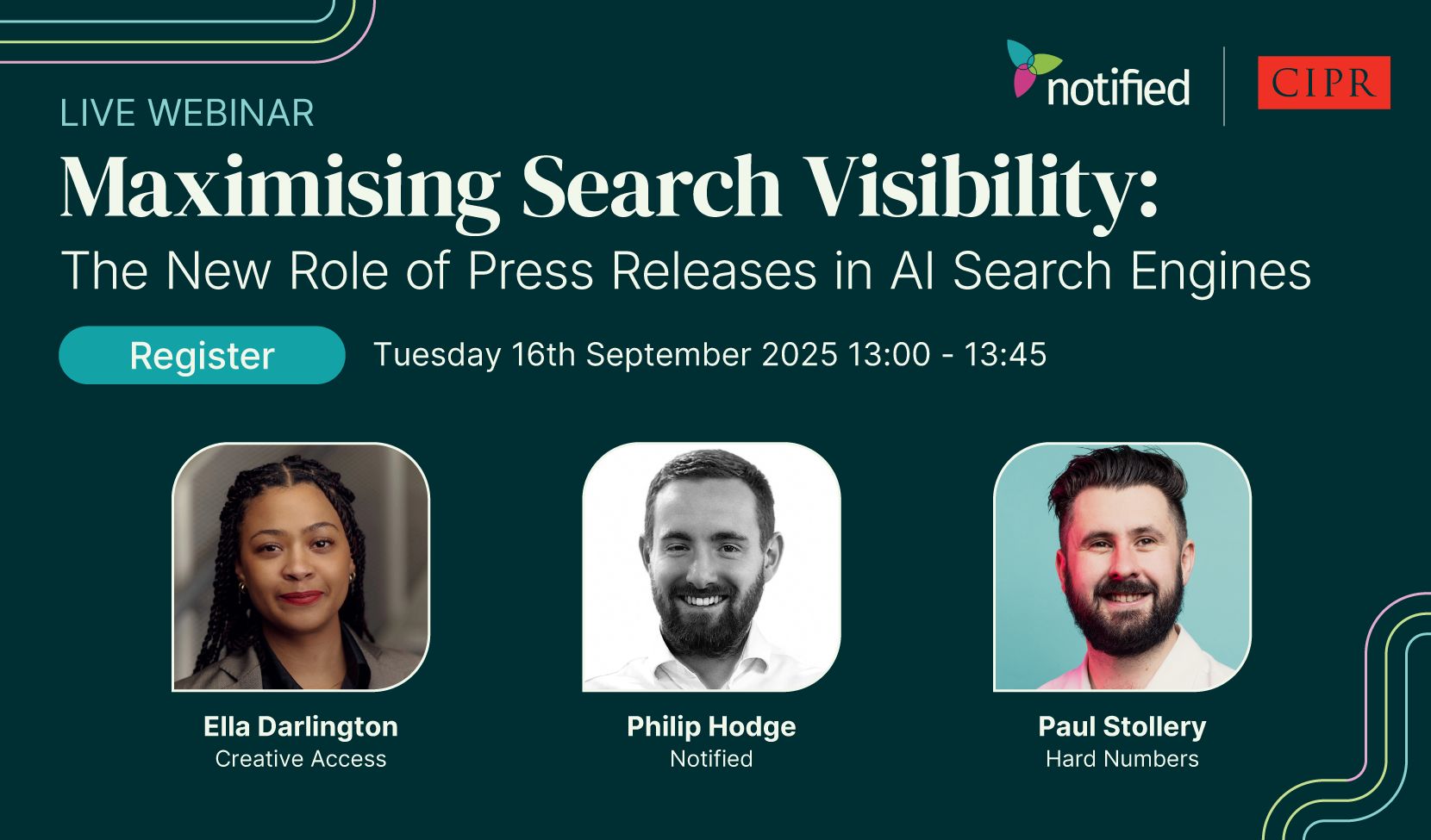 PR professionals will join Notified and CIPR on 16 Sept. to learn how AI is changing discovery and why optimised press releases drive visibility.