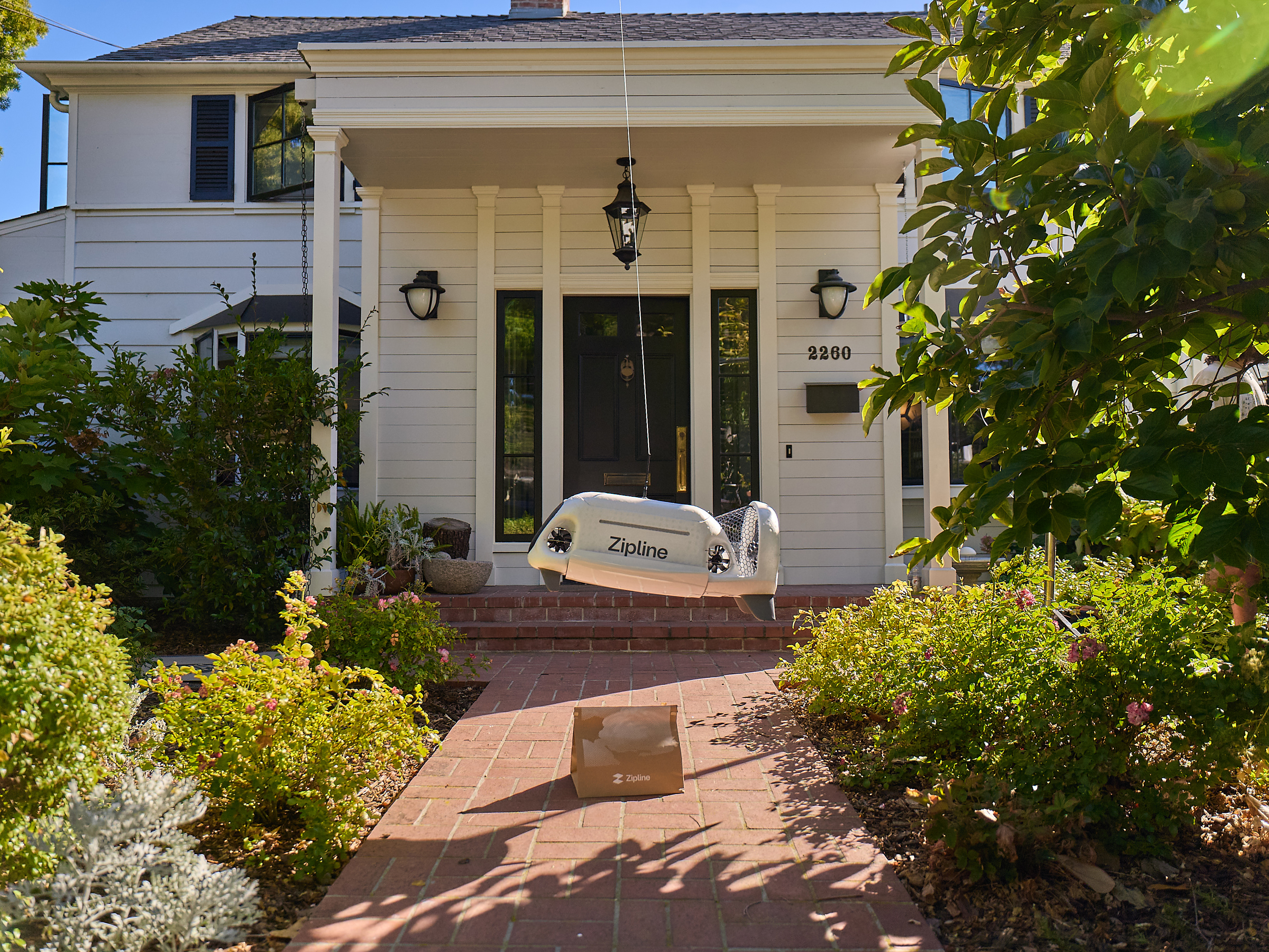 Zipline's Platform 2 making a delivery