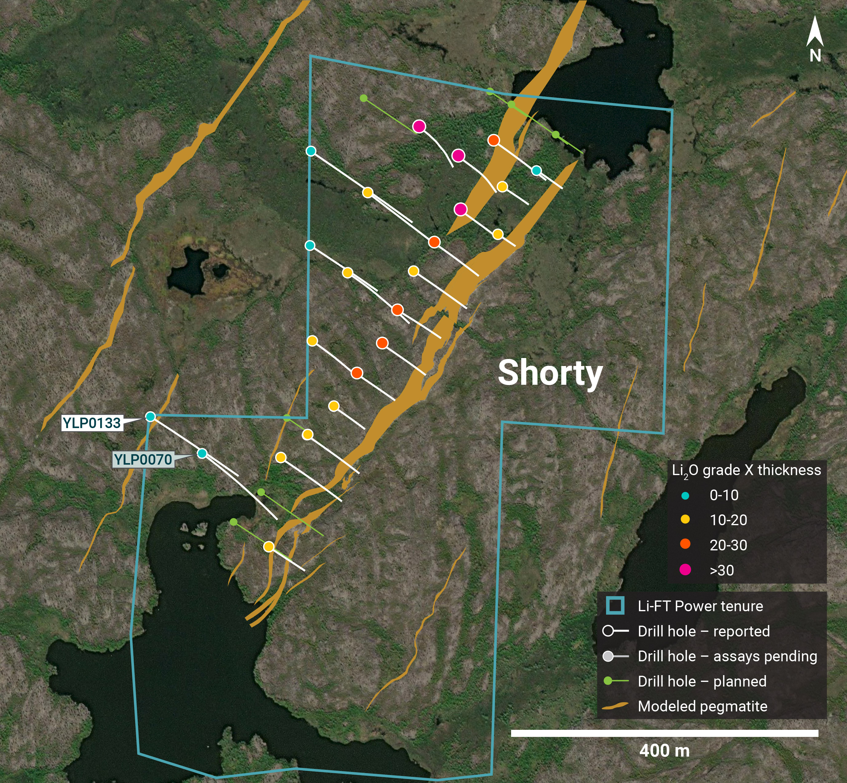 Individual Drill plans YK pegmatites NR 20 Shorty GT