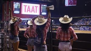 Standard digital sponsorship insignia for the TAAT™ brand was displayed throughout this weekend's PBR events in Las Vegas, NV