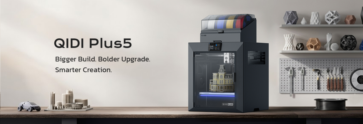 Hero shot of QIDI Plus5 3D printer