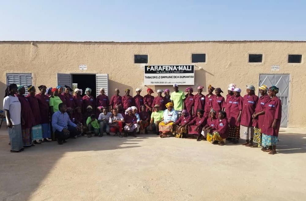 FARAFENA Mali team and processing facility in Tabacoro, Mali.
