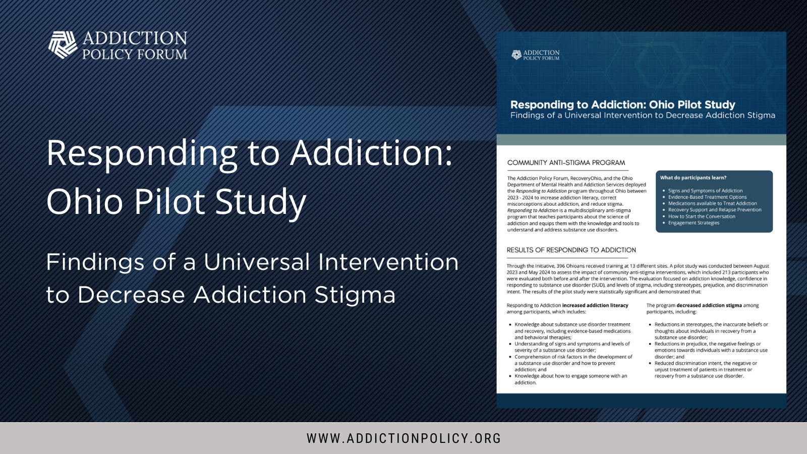 Case Study on Training that Decreases Addiction Stigma