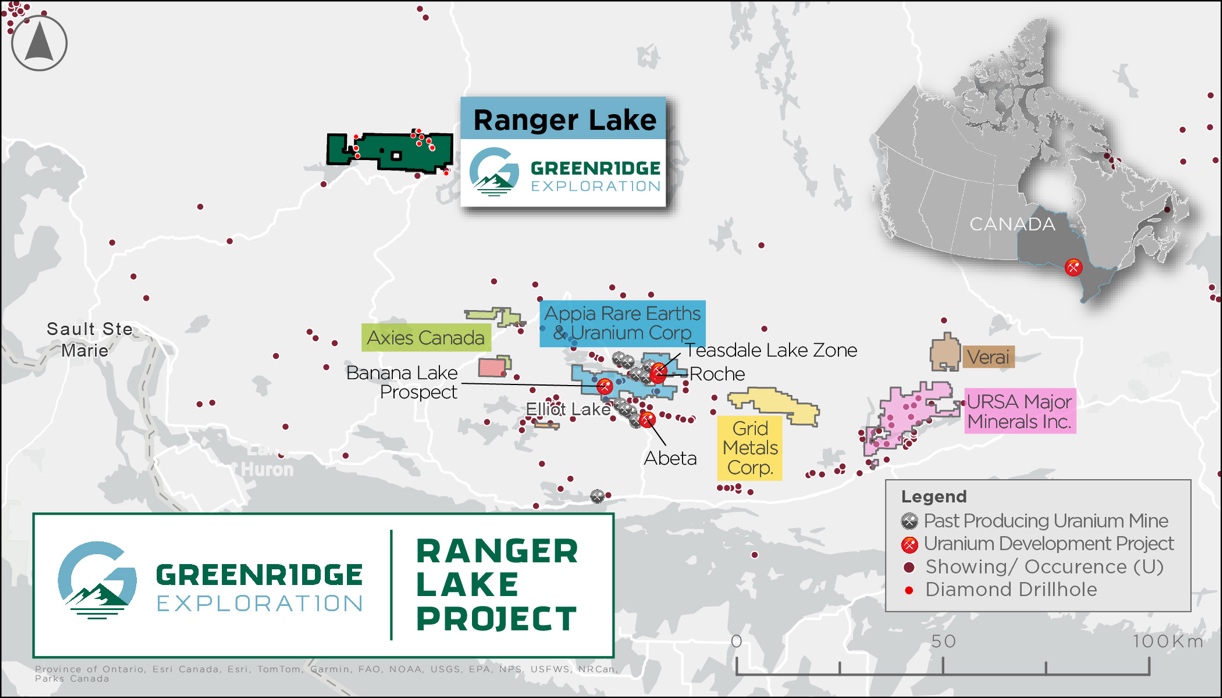 Figure 2 - Ranger Lake Uranium Project Regional Map