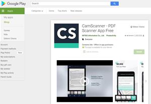 CamScanner app on Google Play