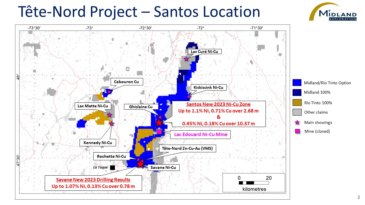 Figure 2 Tete-Nord Project Santos Location