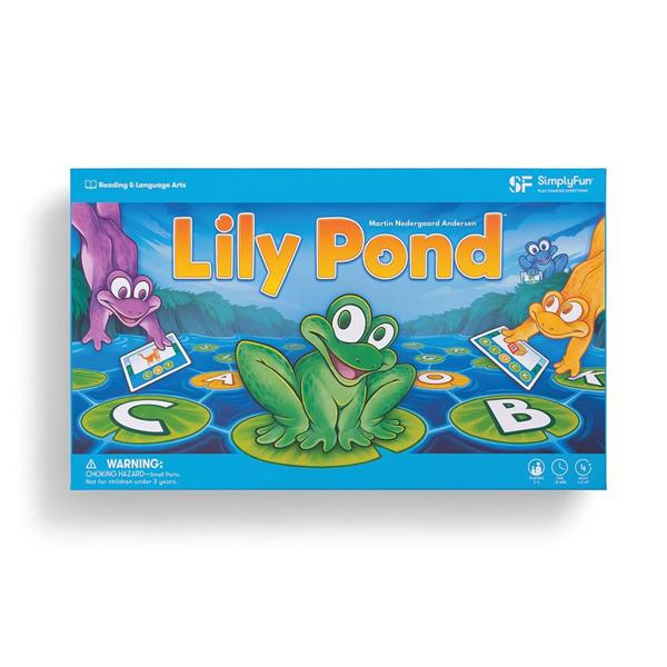 Lily Pond, by SimplyFun, is a great game for preschoolers that helps them learn to identify the letters in the alphabet and spell their first words. The game is also scalable so that once they have mastered the three-letter words, they can move up to four and five-letter words. Lily Pond is for two to four players ages four and up.