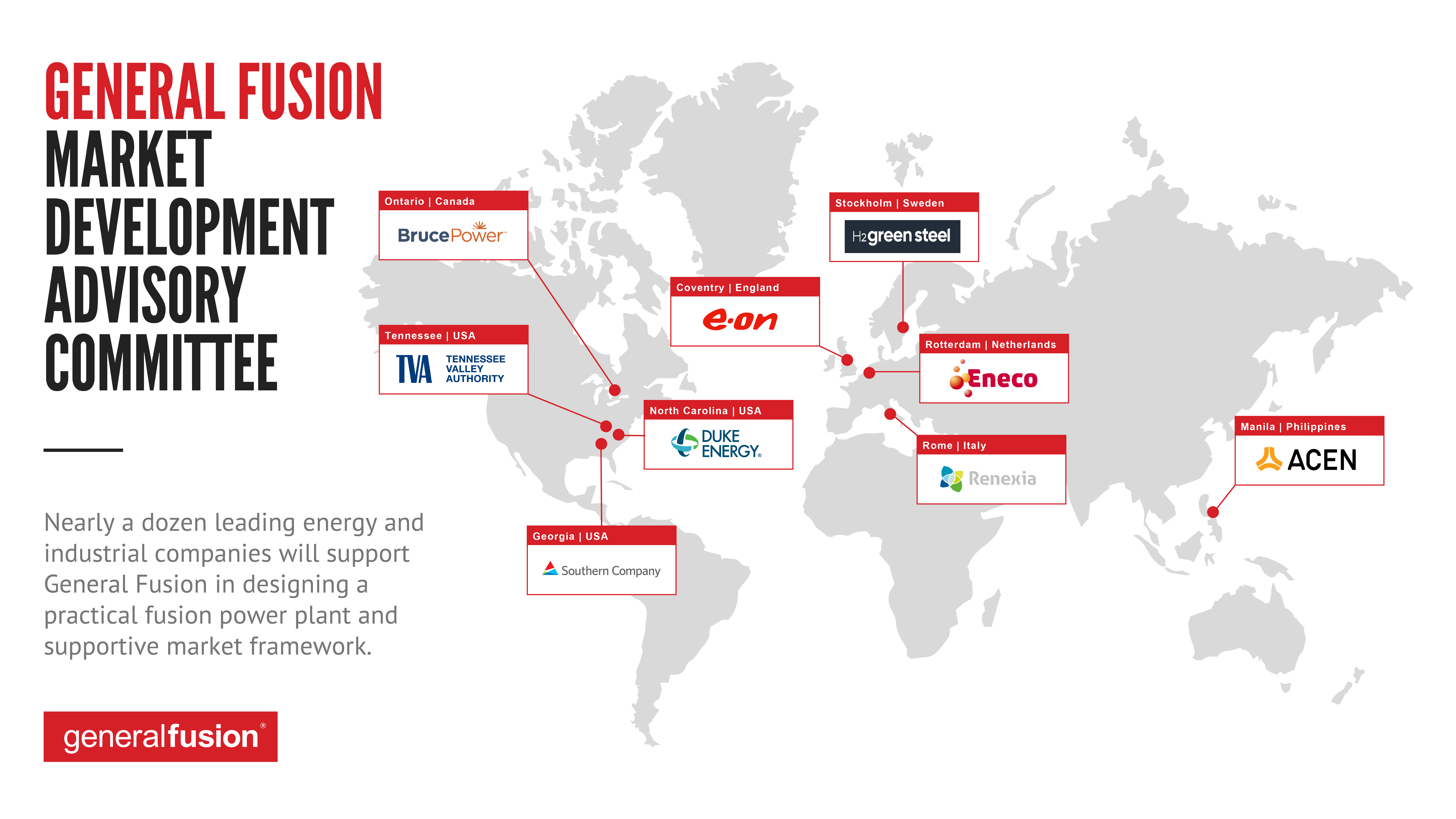 General Fusion: General Fusion's Market Development Advisory Committee (MDAC) member companies