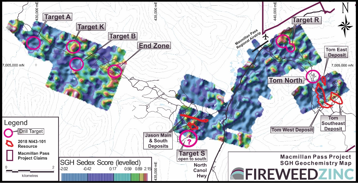 Macmillan Pass Project SGH Geochemistry Map