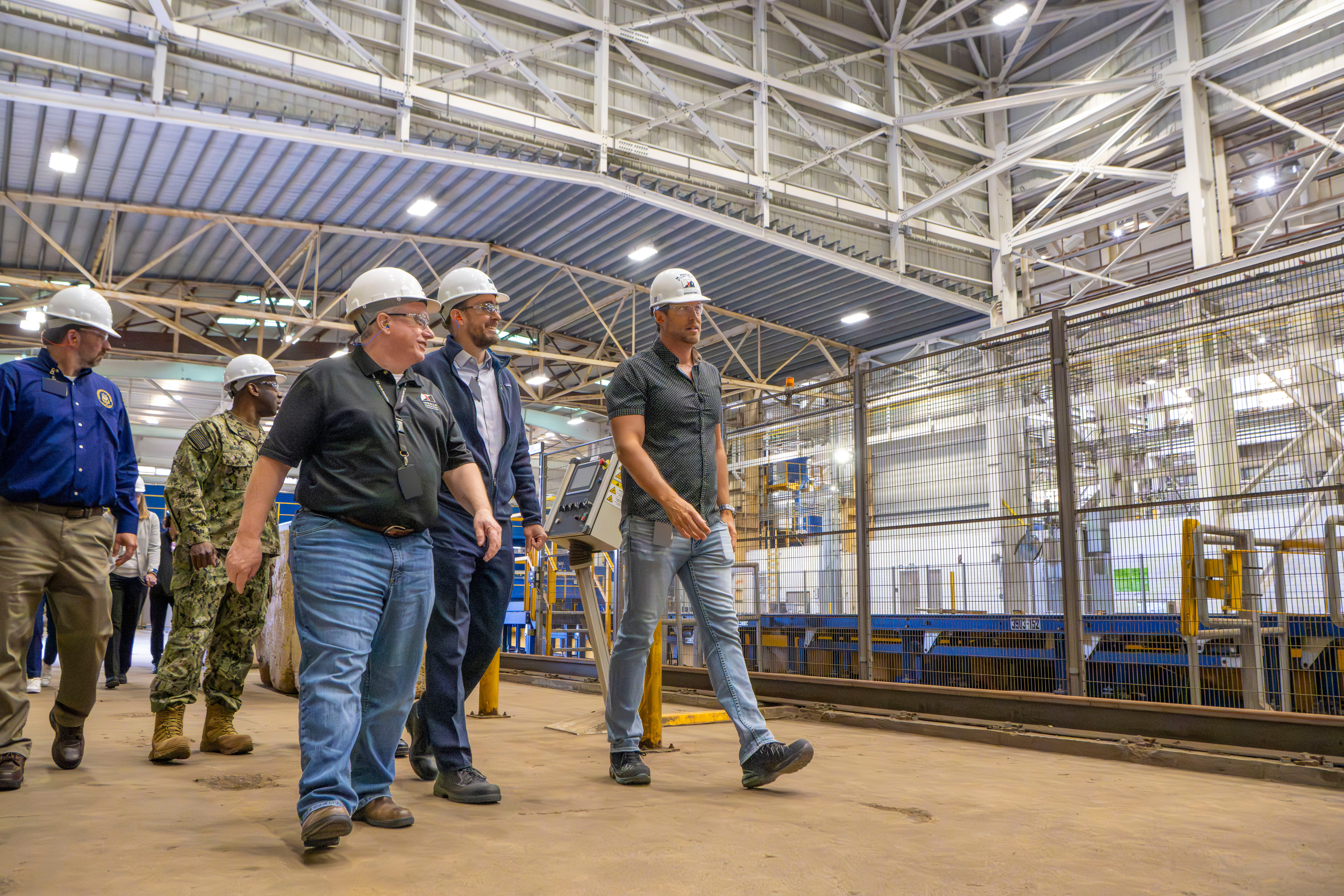 HII Hosts PAE Maritime Christopher Miller at Ingalls Shipbuilding