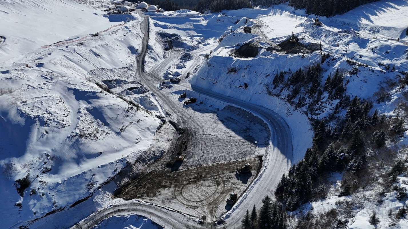 Waste rock storage facility excavation continues. 