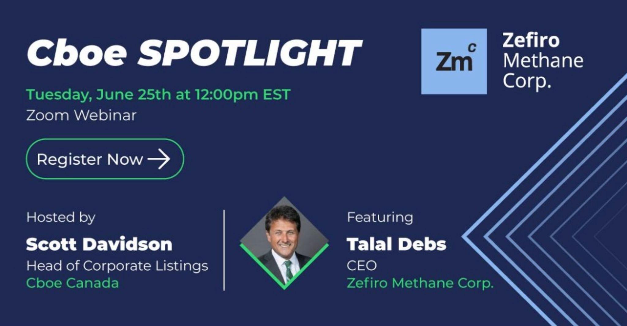 Cboe Canada Hosting “Investor Spotlight” Featuring Zefiro