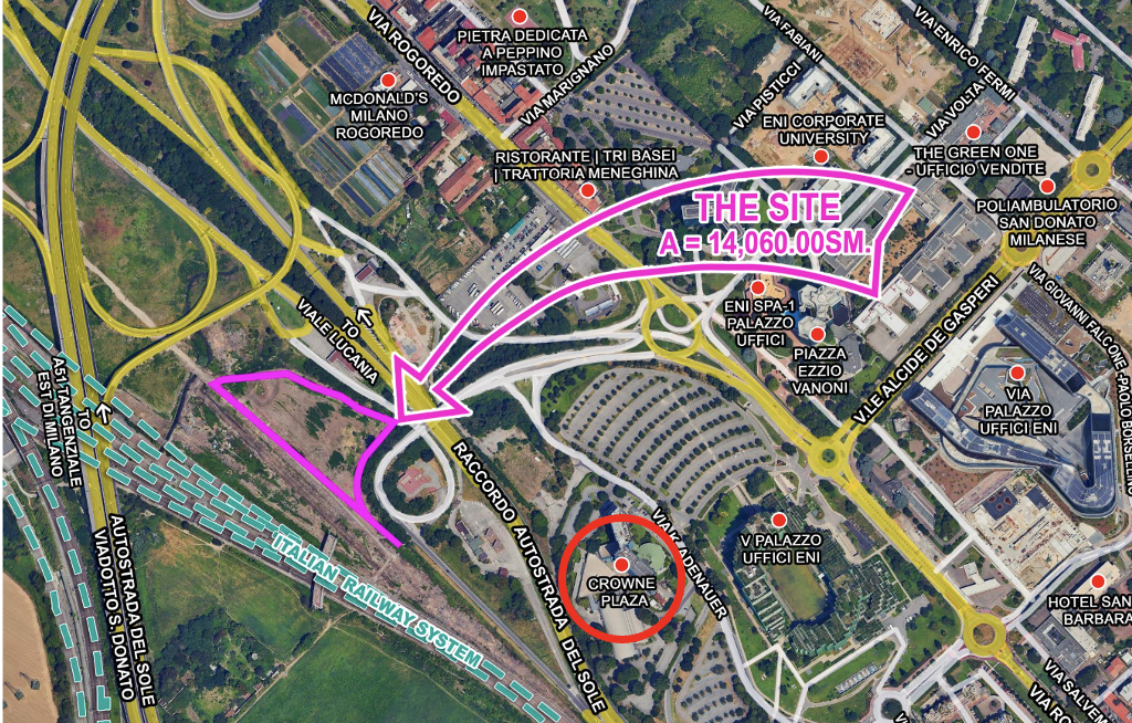 Site location of Hotel101-Milan, Italy set to have approx. 429 rooms