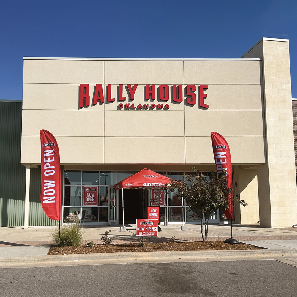 Rally House is now open in Midwest City, Oklahoma, around eastern Oklahoma City. Staff is excited to welcome customers in to shop not only on gameday, but every day!