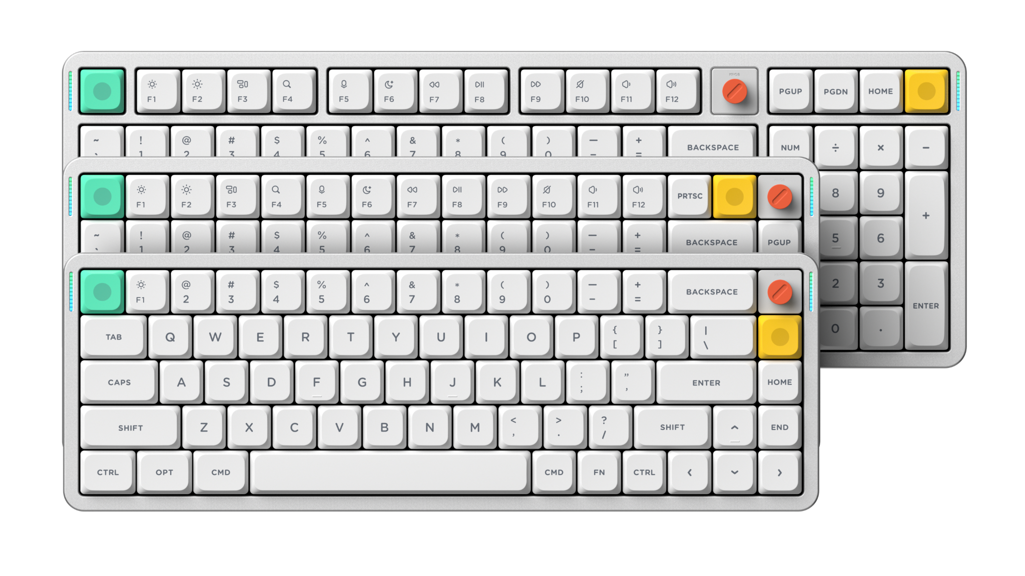 NuPhy Air65 Air75 Air100 V3 keyboards showing different layouts in unified design system
