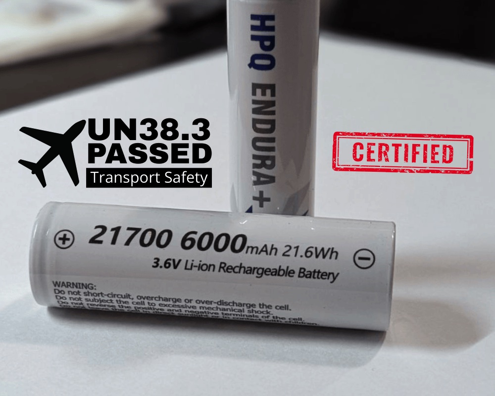 HPQ Silicon Secures UN 38.3 Certification for HPQ ENDURA+ 18650 & 21700 Cells