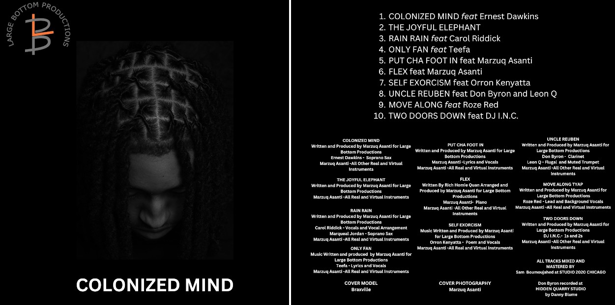 Colonized Mind official album cover, tracklist, and production credits