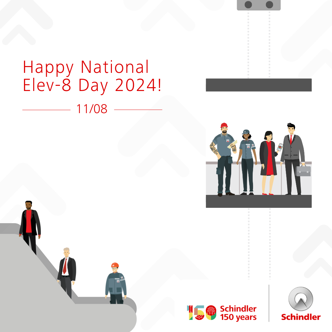 Celebrate National Elevate day with Schindler Elevator on 11/8.