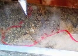 P17 Drill Core Photos - highlighting visible gold within higher-grade sub-zone