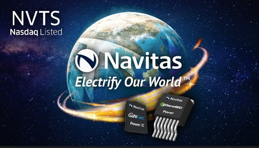 Navitas Semiconductor is the only pure-play, next-generation power-semiconductor company, founded in 2014. GaNFast™ power ICs integrate gallium nitride (GaN) power and drive, with control, sensing, and protection to enable faster charging, higher power density, and greater energy savings. Complementary GeneSiC™ power devices are optimized high-power, high-voltage, and high-reliability silicon carbide (SiC) solutions. Focus markets include EV, solar, energy storage, home appliance / industrial, data center, mobile and consumer. Over 185 Navitas patents are issued or pending. Over 75 million GaN and 10 million SiC units have been shipped, and with the industry’s first and only 20-year GaNFast warranty. Navitas was the world’s first semiconductor company to be CarbonNeutral®-certified.