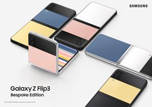 Proposant plus de 49 combinaisons de couleurs personnalisables, le Galaxy Z Flip3 Bespoke Edition apporte l’expérience Bespoke aux appareils mobiles pour la première fois.