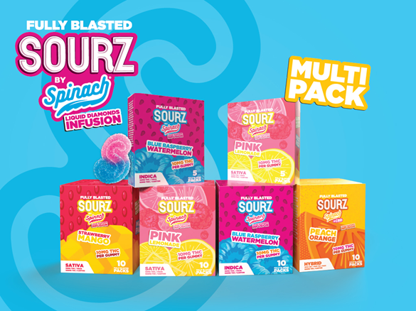 SOURZ by Spinach® Fully Blasted Multipacks available now.