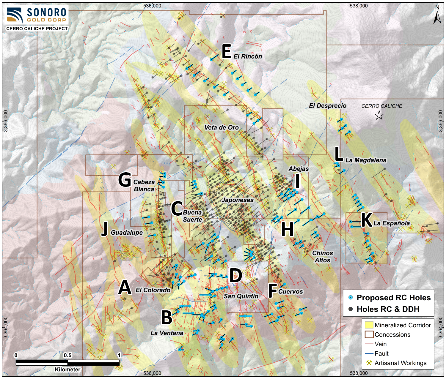 Map 1: Proposed Drill Holes for the Upcoming Program