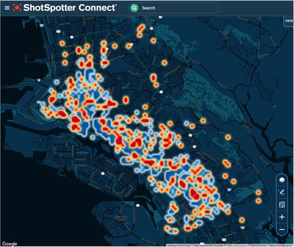 Connect's New Dosing Heatmap Shows Where Officers Spent  Directed Patrol Time (Blue) Relative To Assigned Patrol Areas (Red)