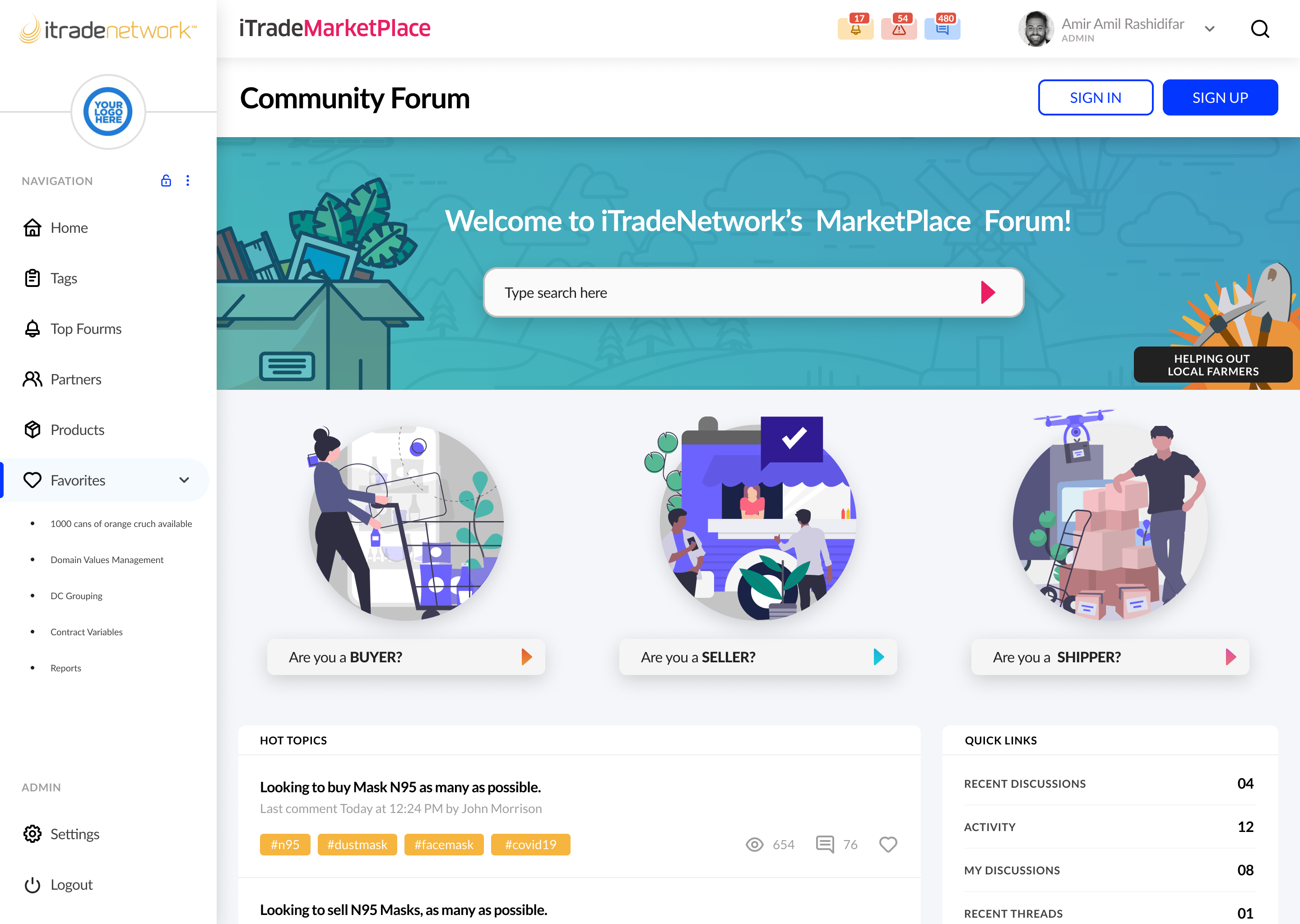 iTradeMarketplace_Homepage