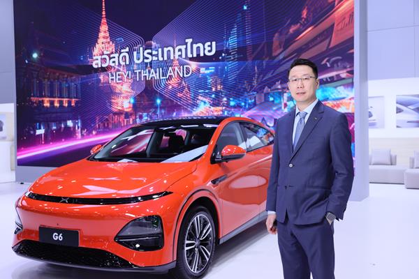 James Wu, VP of Finance from XPENG, unveils G6 at the 45th Bangkok Motor Show