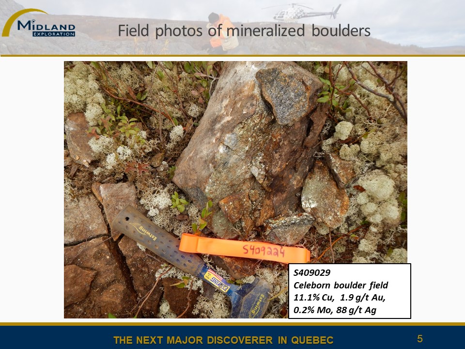 Figure 5 Mineralized boulders 2