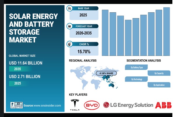 Solar Energy and Battery Storage Market Share & Size Report