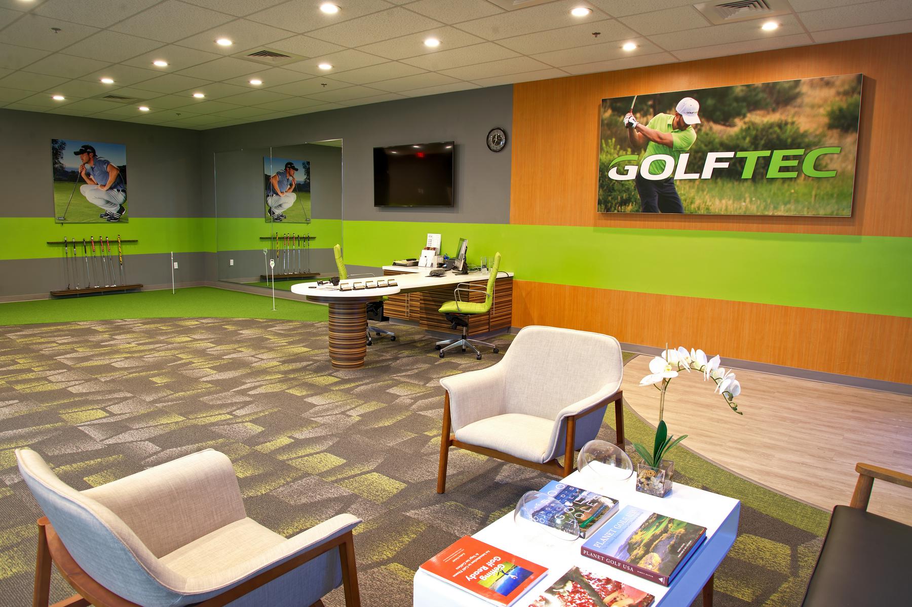 GOLFTEC Lobby and Putting Green