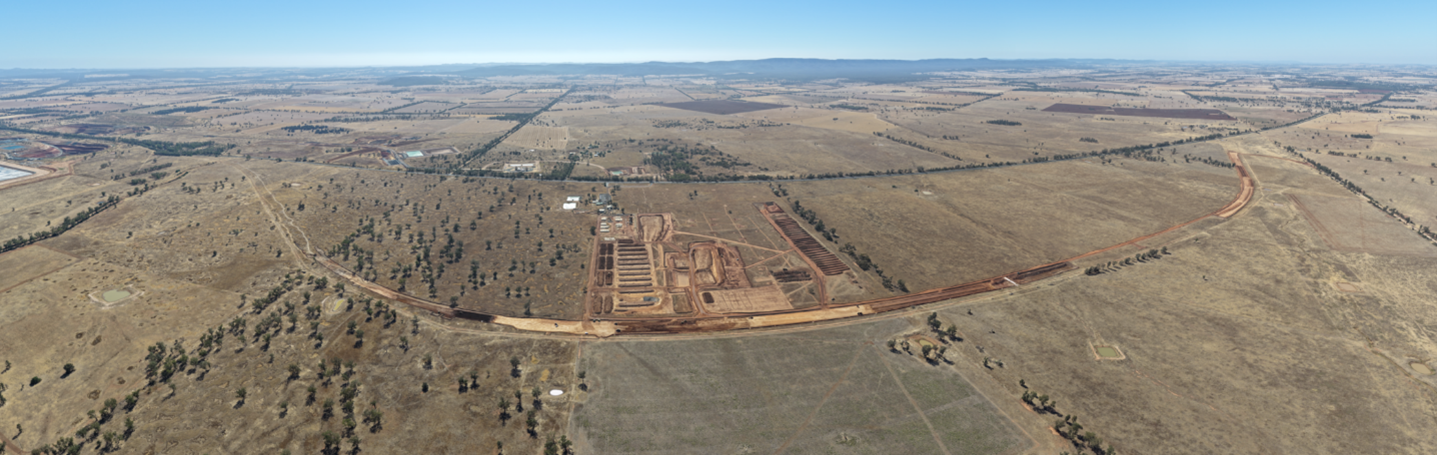 Newell Highway works looking east.