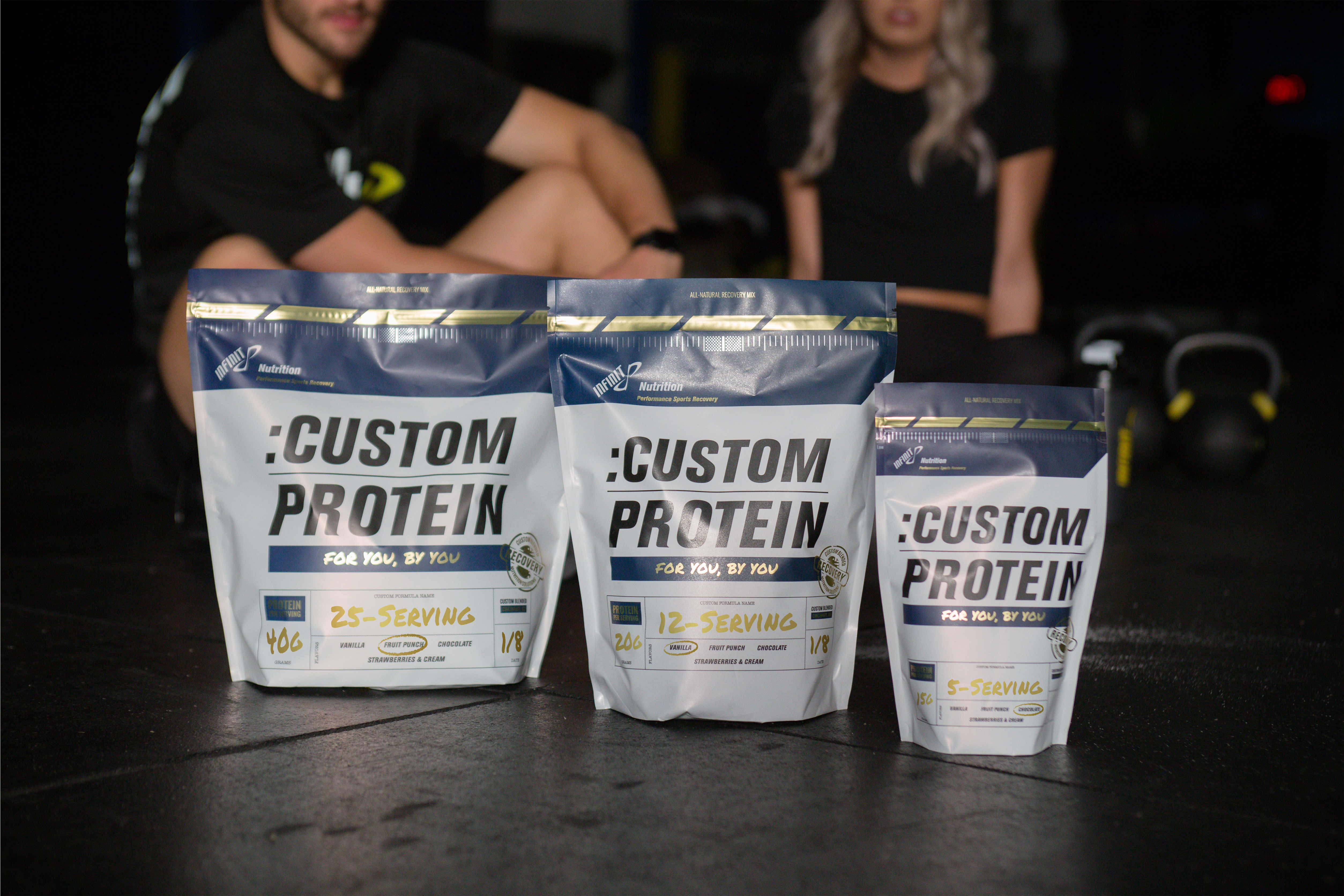 INFINIT Nutrition's :Custom Protein is a revolutionary customizable protein and recovery platform that allows each person to meet their individual health needs.