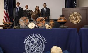 The Italian Consul ceremony for the return of 58 archaeological artifacts to Italy.