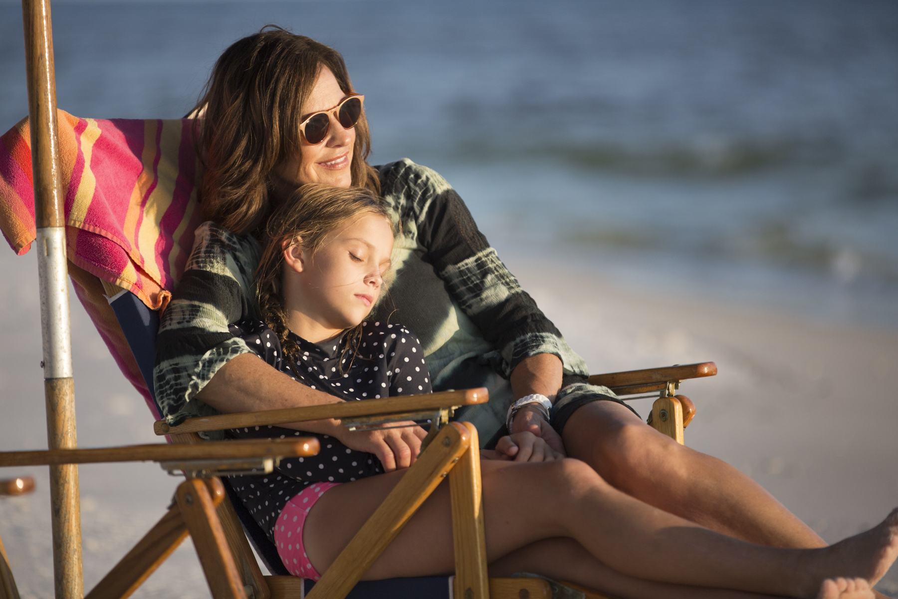 A mom cherishes a moment with her daughter during their annual Destin beach vacation. Destin vacation rentals provide a safe option for family vacations.