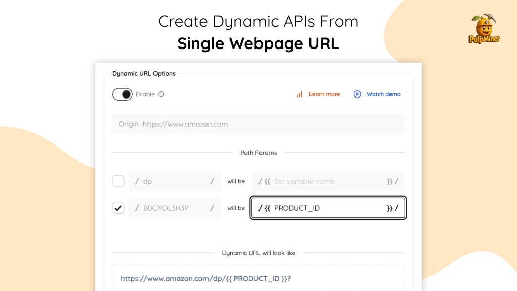 Create API for website
