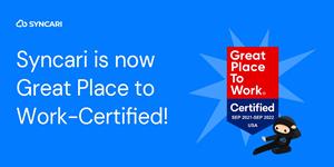 Syncari is now Great Place to Work-Certified!