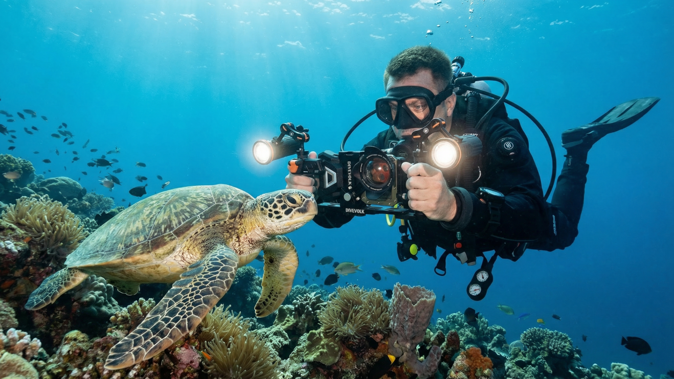 Smartphone underwater photography of tropical reef fish with SeaTouch 4 Max housing