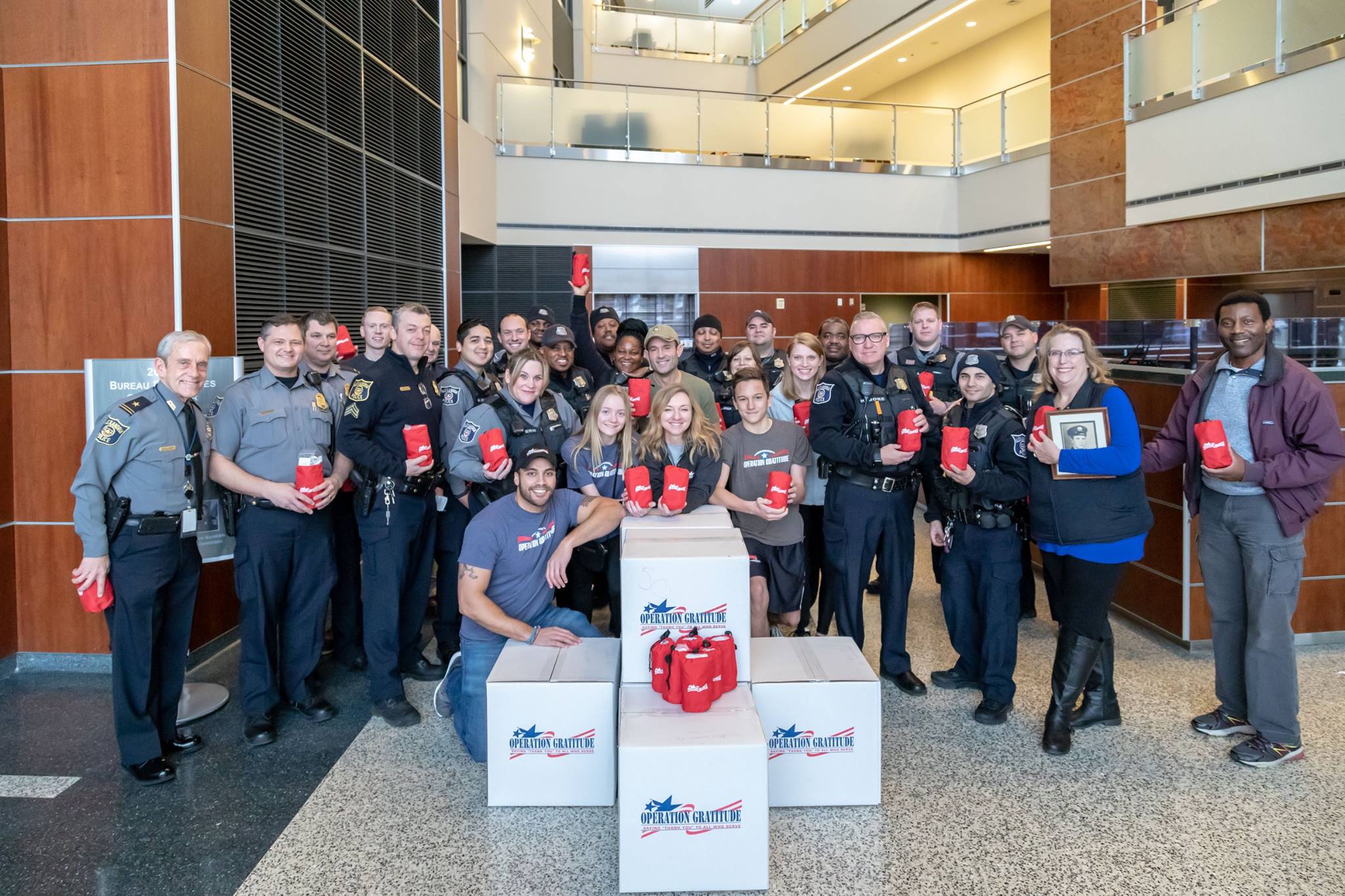 Images were taken at Operation Gratitude Care Package delivery to First Responders in Virginia.