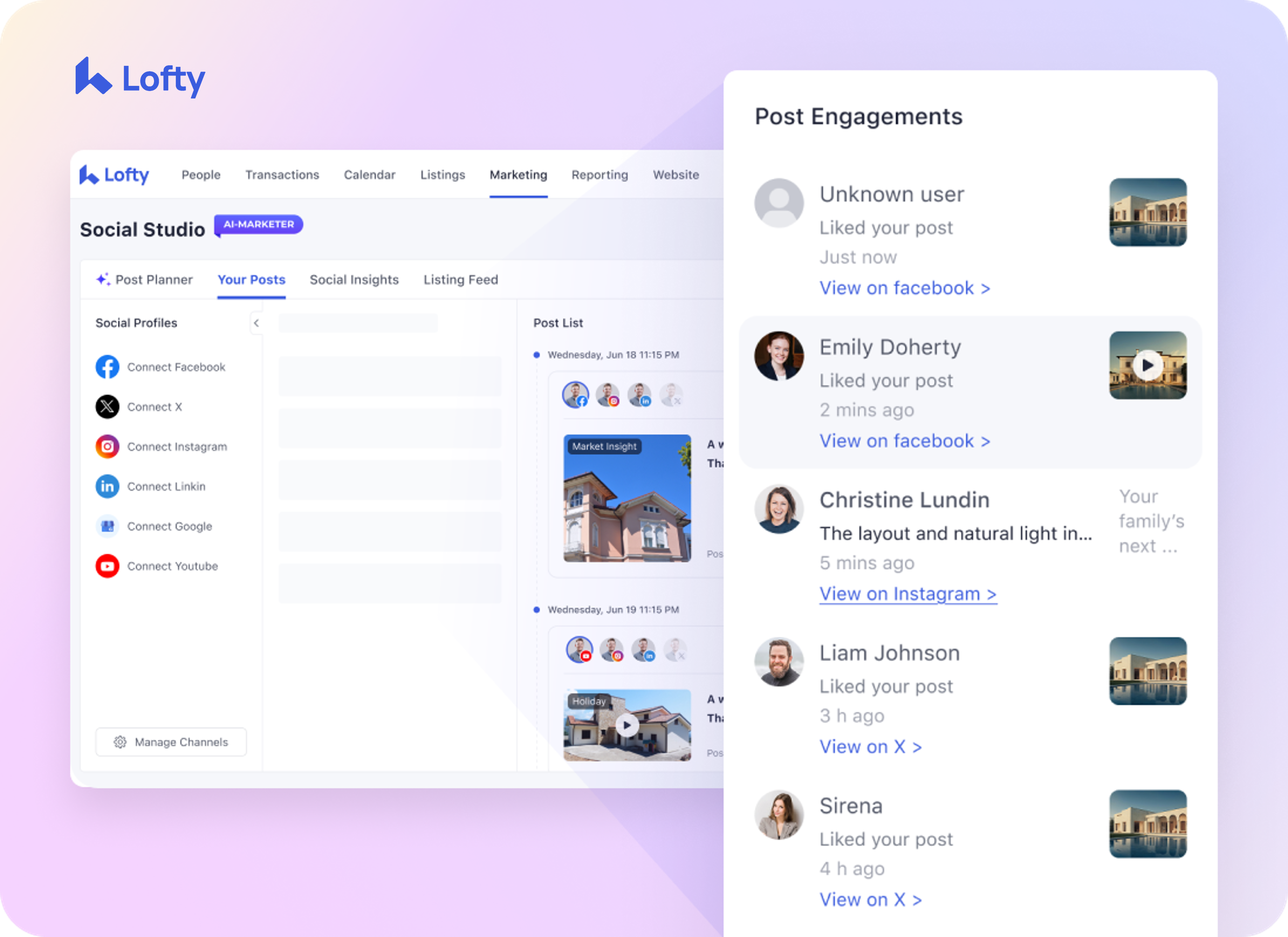 Create and implement a highly competitive social media marketing strategy with Lofty AI Marketer