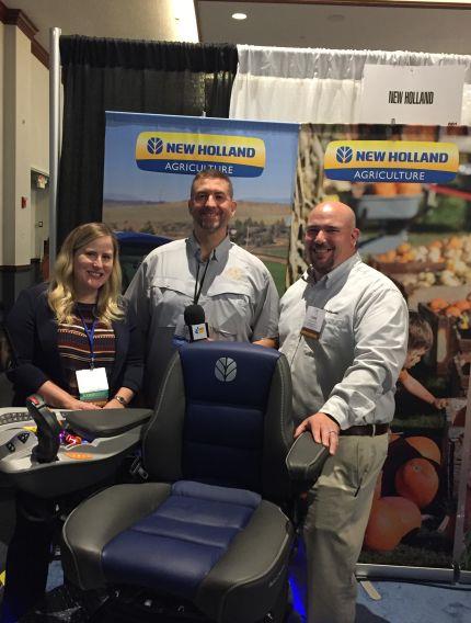 Brent Adams, Host of Fastline Fast Track, with Luke Zerby, Brand Marketing Manager, Precision Land Management and Christine Chleboun, Director of Commercial Marketing
