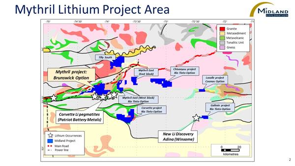 Figure 2 Mythril Lithium Project Area