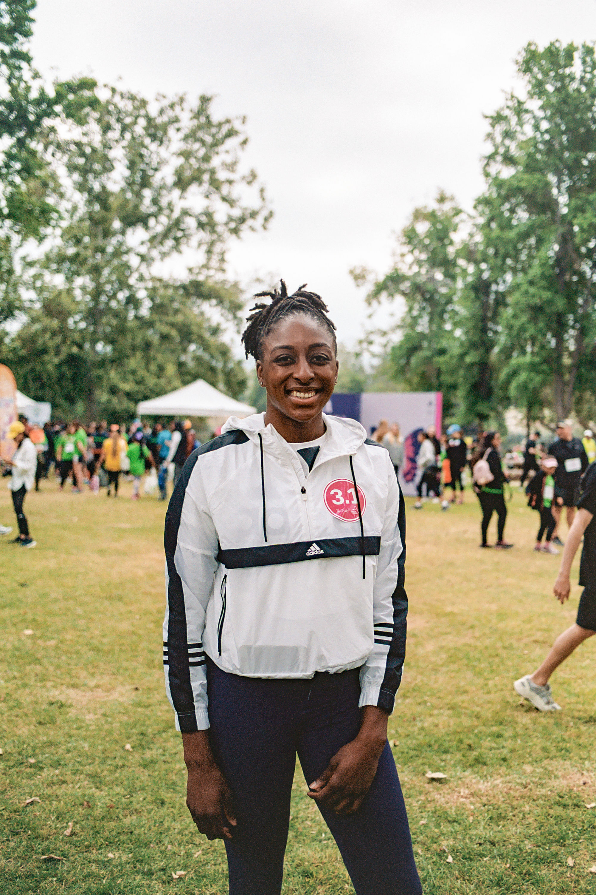 Nneka Ogwumike at 2019 spring Girls on the Run 5K celebration in Los Angeles.