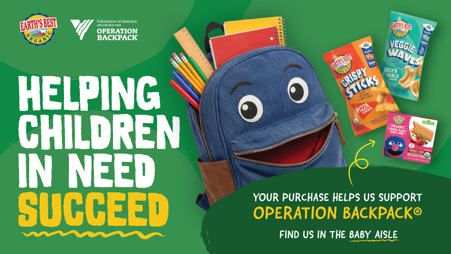 Earth 's Best & Operation Backpack® 