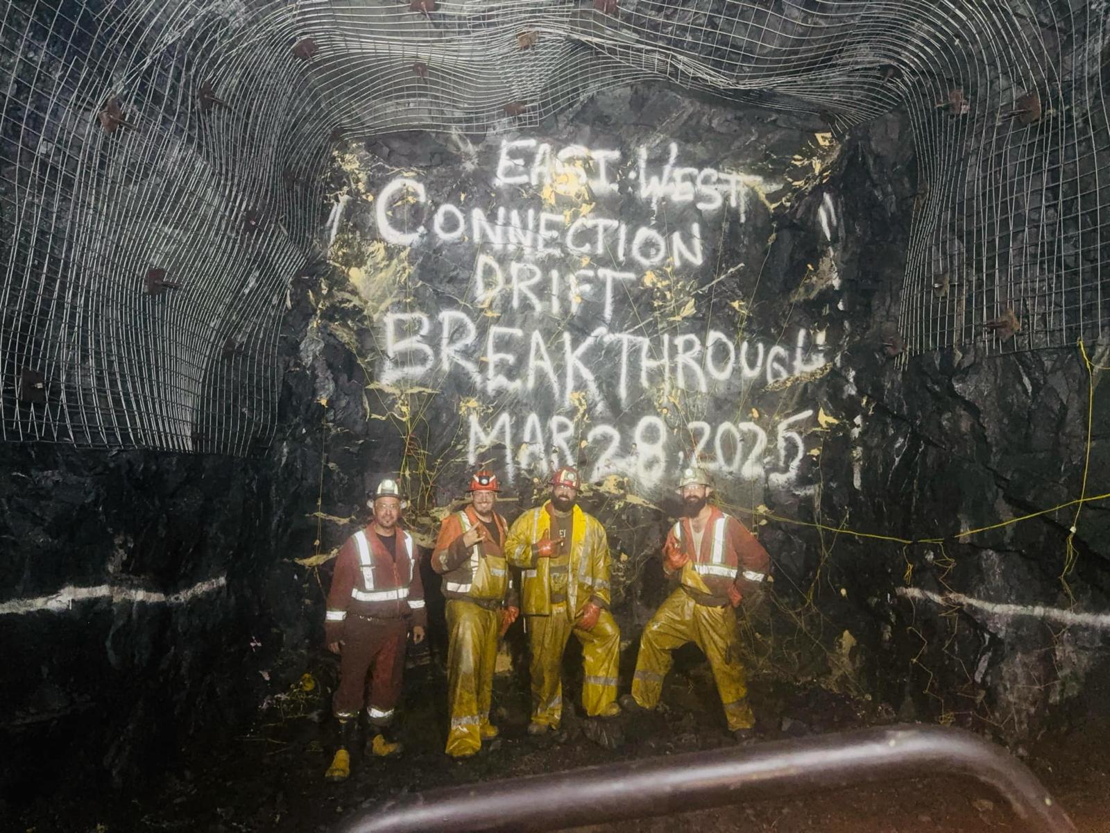 Figure 2: The face of the last blast for the Connection Drift.