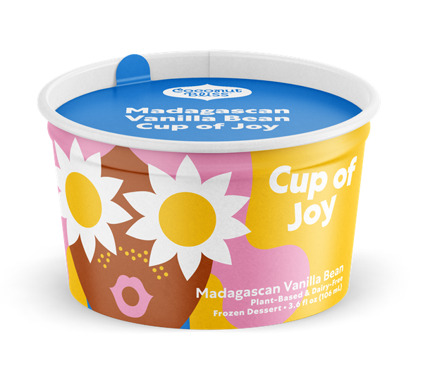 Cups of Joy, Coconut Bliss’s first ever single serve ice cream indulgences, are perfect for consumers looking for a convenient and delicious plant-based treat. The cups are available in two flavors, Dark Chocolate, a dark and sultry option, and Madagascan Vanilla Bean, a creamy and smooth pocket-sized delight. The pack of four retails for $8.99.