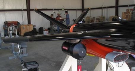 Kratos Air Wolf Drone with Tactical Mission System Payload Just before Flight