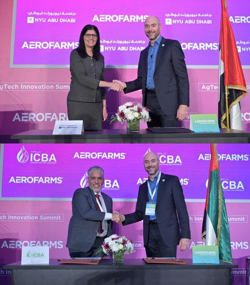 AeroFarms CEO David Rosenberg Signs MoUs with NYU Abu Dhabi and ICBA